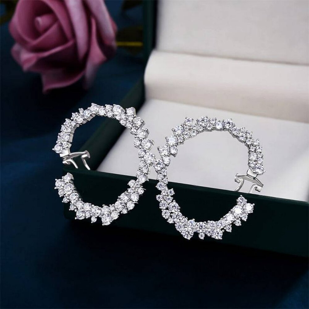 Elegant Silver Hoop Earrings